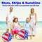 2 Pack Patriotic Inflatable Beach Ball Filled with Stars Confetti